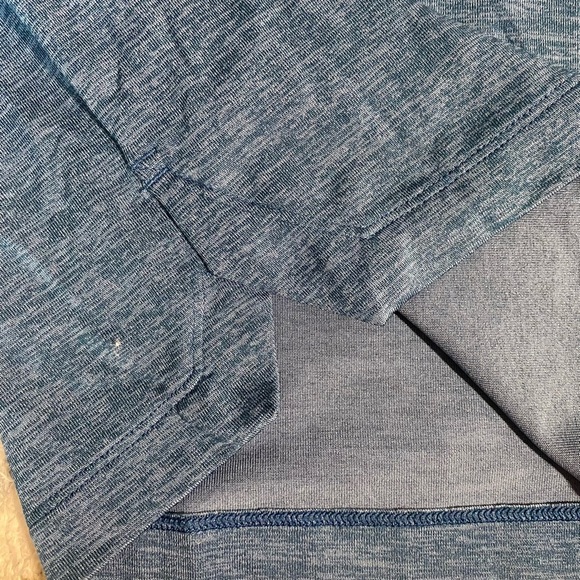 Under Armour Blue Athletic Polo Shirt with Stripe Detail - Picture 6 of 8